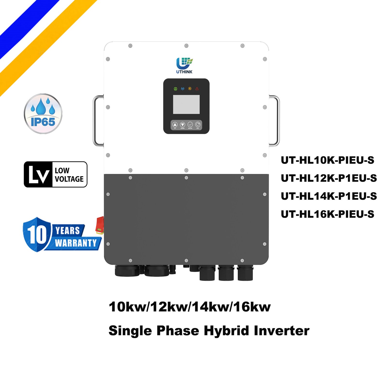 16k2.270 uthink energy storage system 10-16kw single phase hybrid inverter IP65 - Image 1