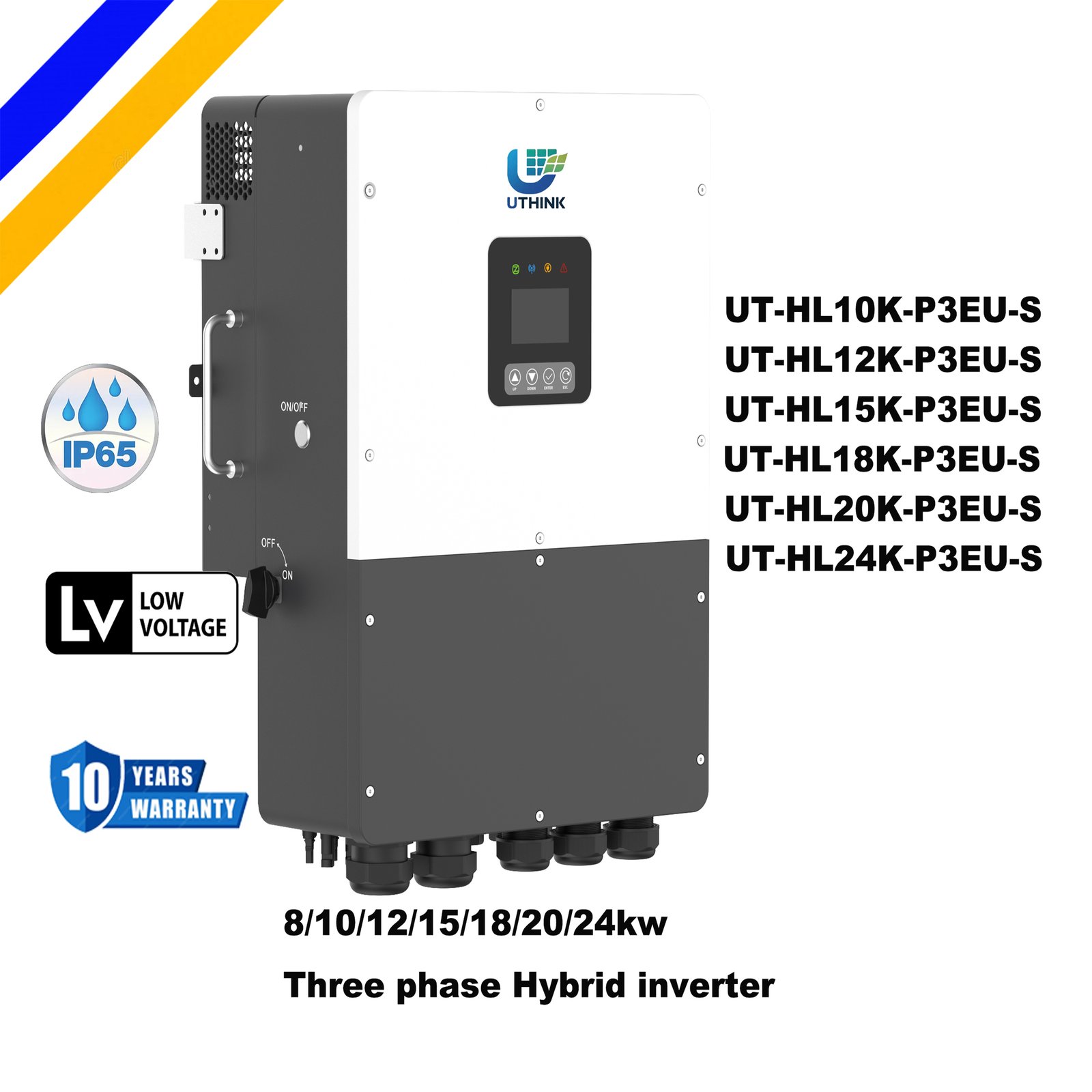 24k.245 8-24kw three phase low voltage hybrid inverter IP65 - Image 1