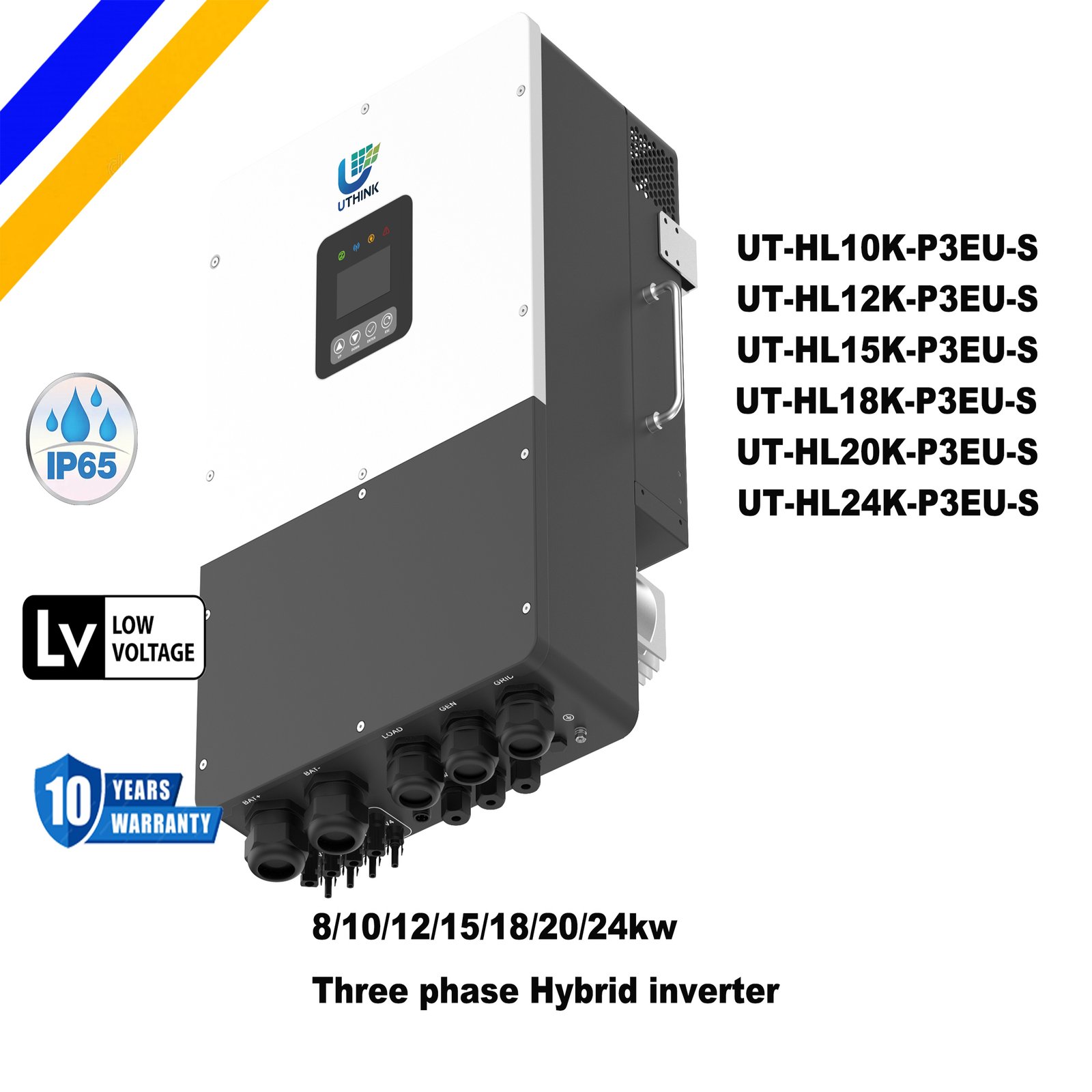 24k.246 8-24kw Three phase low voltage hybrid inverter IP65 - Image 1