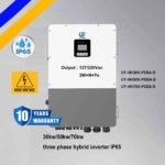 commercial solar Three phase 220Vac hybrid inverter 30kw 50kw 70kw IP65