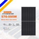 570w-595w high efficient bifacial N-type Topcon solar panels PV power modules