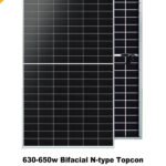 Tier 1 brand solar panels 630w-650w bifacial N-type Topcon PV modules