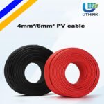 PV energy projects solar cables red/black