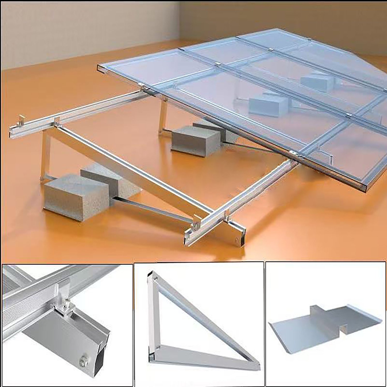concreat flat Flat concrete Rooftop installation solar mountings brackets system Program - Image 1